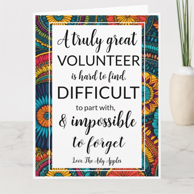 Carte semaine d'appréciation des bénévoles (Devant)