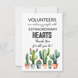 carte semaine d'appréciation du bénévole cactus si
