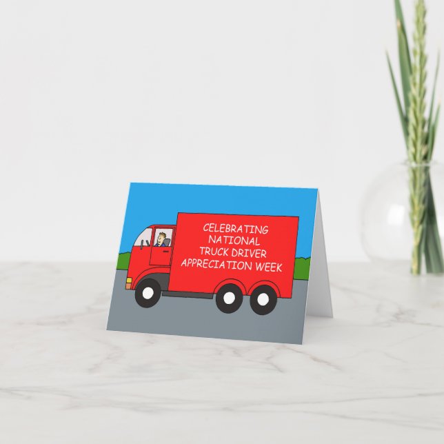 Carte Semaine d'appréciation du conducteur de camion (Devant)
