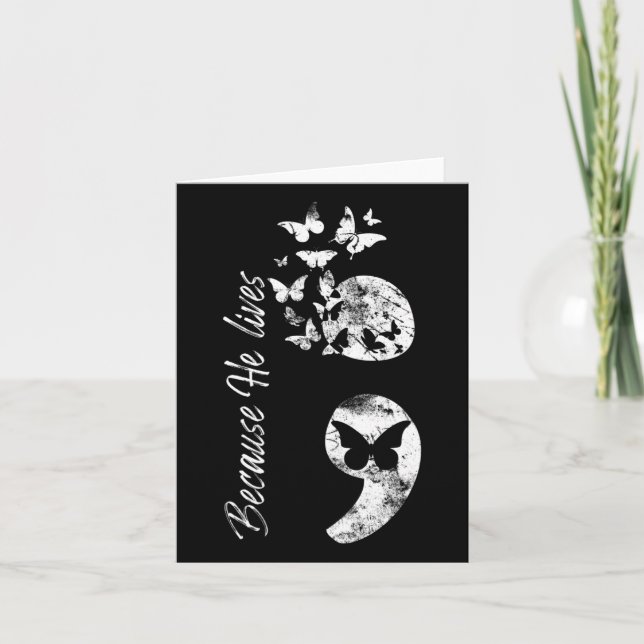 Carte Semicolon de sensibilisation à la prévention du su (Devant)