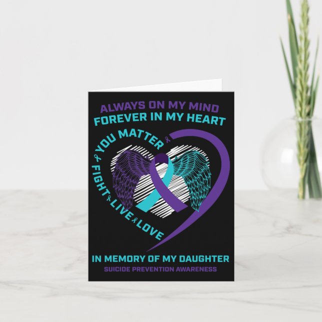 Carte Semicolon En Mémoire De La Prévention Du Suicide D (Devant)