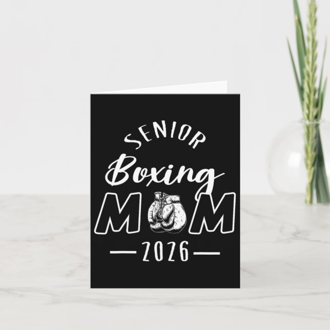 Carte Senior Boxing Mom 2026 Senior Mom Cl Of 2026 (Devant)