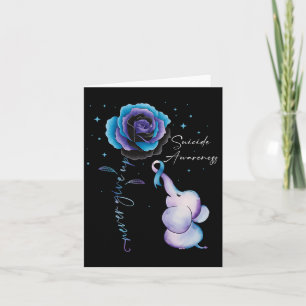 Carte Sensibilisation à la prévention du suicide Fleur d