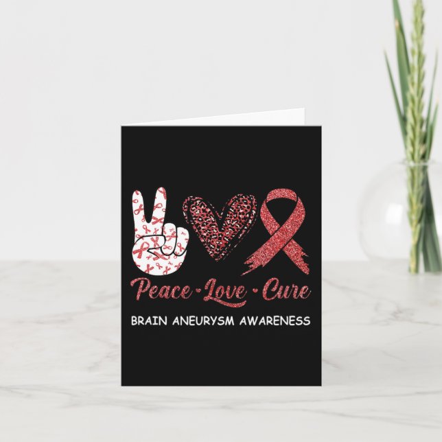 Carte Sensibilisation à l'neurysme cérébral Paix Amour C (Devant)