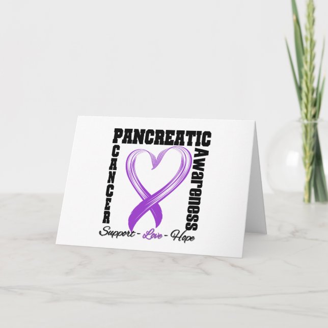 Carte Sensibilisation au cancer du pancréas Ruban du coe (Devant)