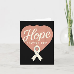 Carte Sensibilisation au cancer du poumon Blanc Ruban Gu