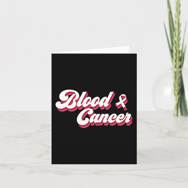 Carte Sensibilisation au cancer du sang esthétique Ruban (Devant)