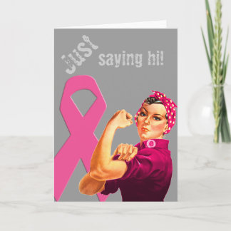 Carte Sensibilisation au cancer du sein Rosie Riveter