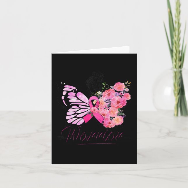Carte Sensibilisation au cancer du sein Rubans roses Pap (Devant)