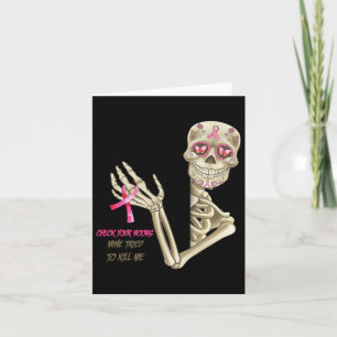 Carte Sensibilisation au cancer du sein Squelette Vérifi