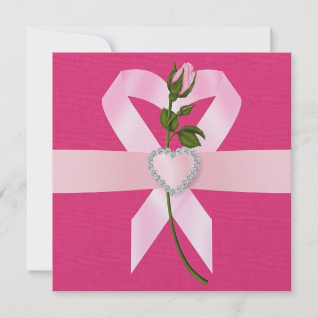 Carte Sensibilisation au cancer - Ruban rose (Devant)