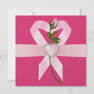 Carte Sensibilisation au cancer - Ruban rose