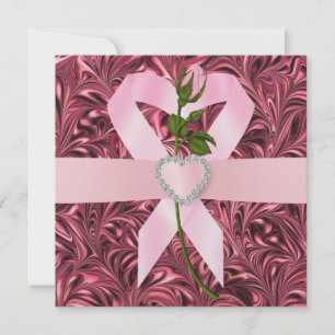 Carte Sensibilisation au cancer - Ruban rose