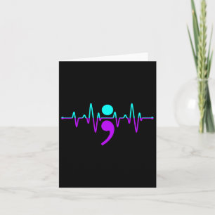 Carte Sensibilisation au suicide Heartbeat Happy Ribbon 