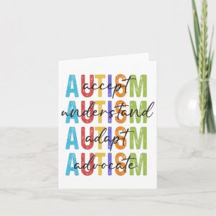 Carte Sensibilisation sur l'autisme Accepter Comprendre