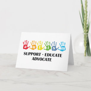 Carte Sensibilisation sur l'autisme : Support Educate Ad