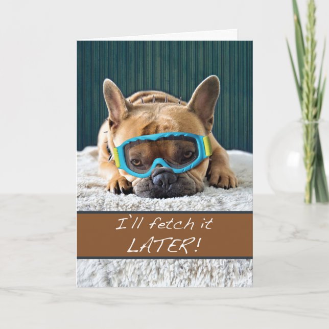 Carte Sentez-vous mieux bientôt avec Chien-chien françai (Devant)