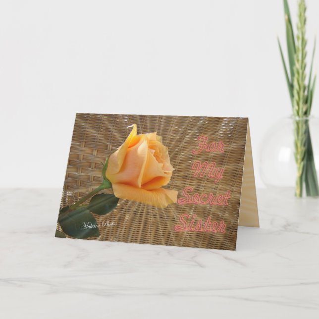 Carte Sentiment de personnaliser-soeur secrète (Devant)