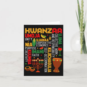 Carte Sept Principes de Kwanzaa Fier Africain-Américain