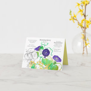 Carte Septembre Anniversaire Matin Gloire Aster Mois de 