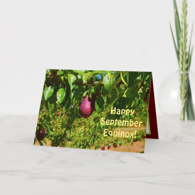 Carte Septembre Équinoxe, Orchard Pears salue (Devant)