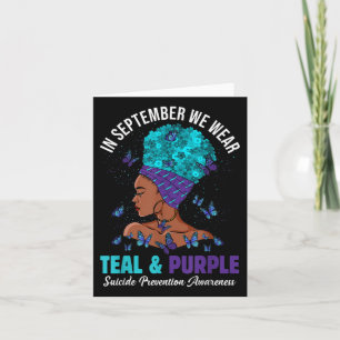 Carte Septembre Nous Portons Turquoise Purple Suicide Pr