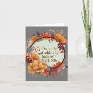 Carte Serene Nature Strawflower Wreath Religion Blank