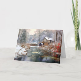 Carte Sérénité hivernale : Un moulin à neige