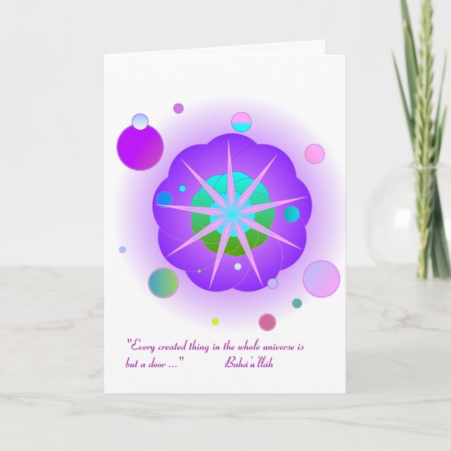 Carte SérénitéLumière avec citation (Devant)