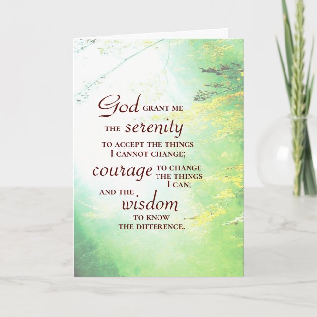 Carte Serenity Prayer (Devant)