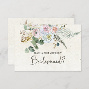 Carte Serez-Vous Ma Femme D'Accueil Pastel Boho Neutral