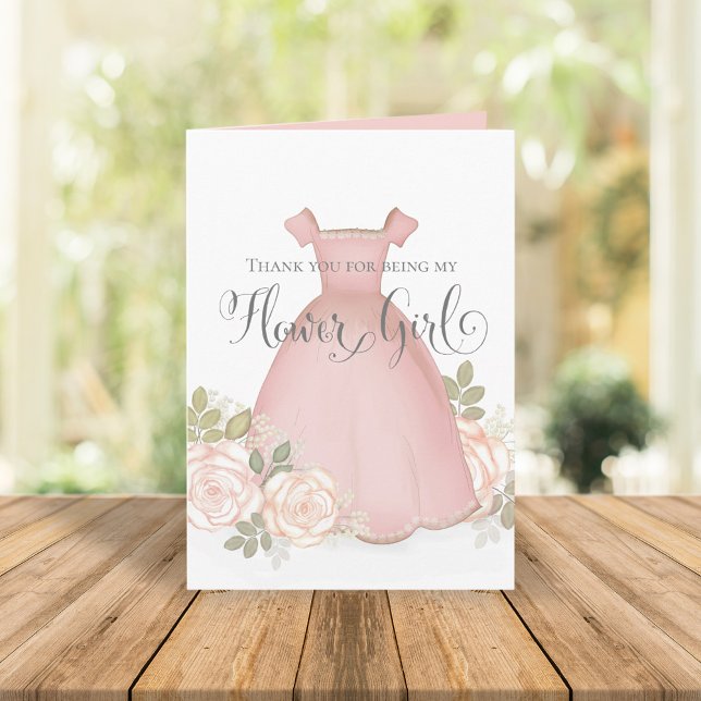 Carte Serez-vous ma Flower Girl Aquarelle Blush Sweet (Créateur téléchargé)