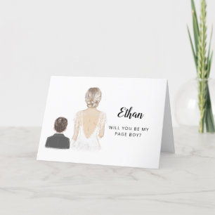 Carte Serez-Vous Ma Page Proposition De Garçon Plier Car