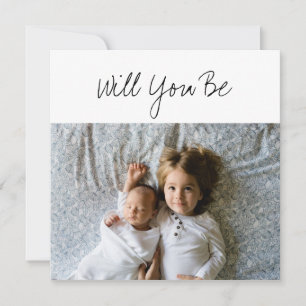 Carte Serez-vous ma photo de bébé et de frère de Dieu ?