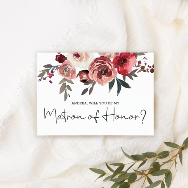 Carte Serez-vous mon chef d'honneur des Roses roux (Créateur téléchargé)