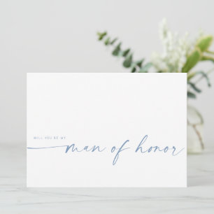 Carte Serez-vous mon homme d'honneur ? Dusty Blue