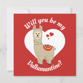 Carte "Serez-vous mon Vallamantin ?" Llama Valentine