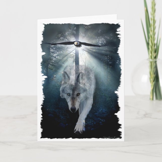 Carte Série de faune de LOUP et d'EAGLE (Devant)