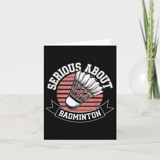 Carte Sérieux à propos de drôle de badminton  (Devant)