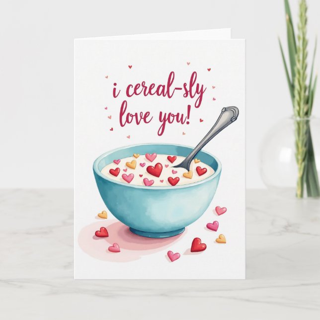 Carte Seriously Cereal Love Card (Devant)