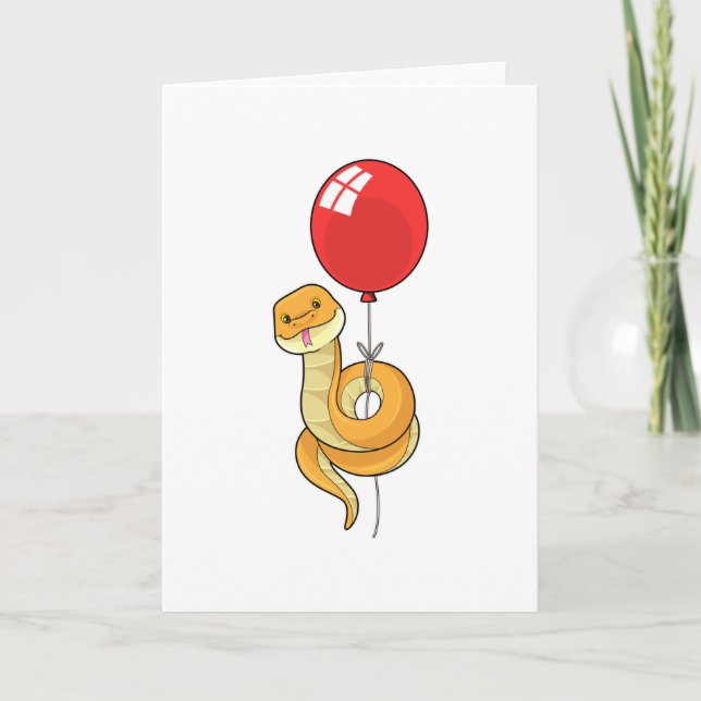 Carte Serpent avec ballon (Devant)