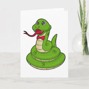 Carte Serpent avec cravate de cabot