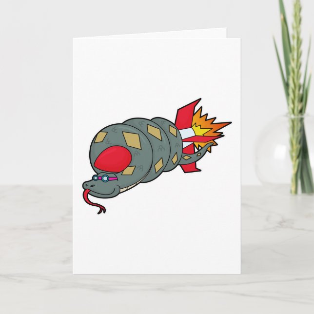 Carte Serpent avec fusée (Devant)