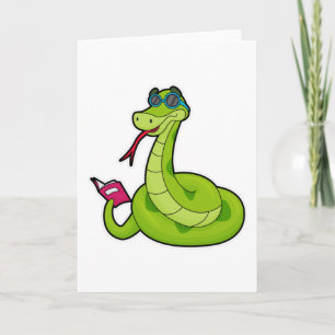 Carte Serpent avec lunettes de soleil & Réserver