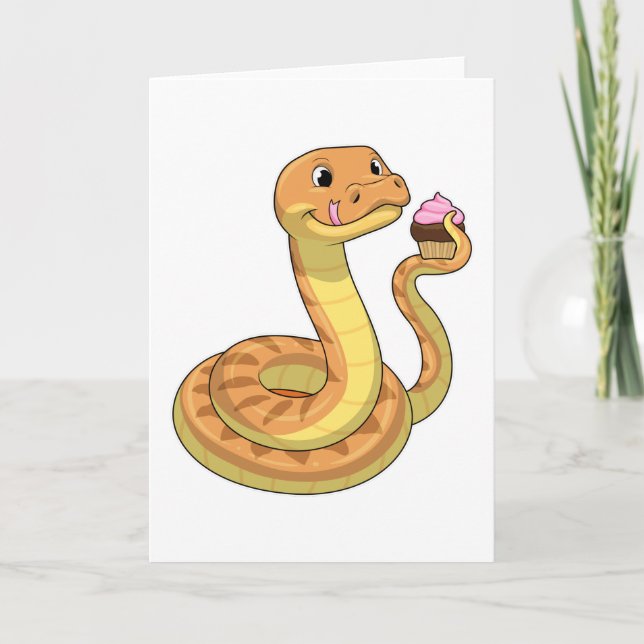 Carte Serpent avec Muffin (Devant)