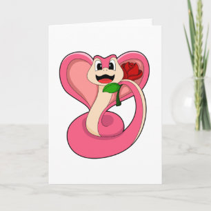 Carte Serpent avec Rose