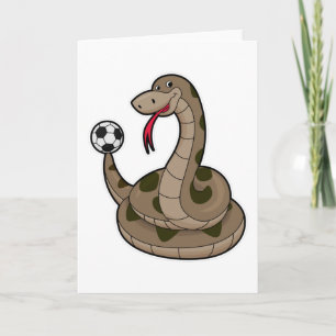 Carte Serpent comme joueur de football avec balle de foo