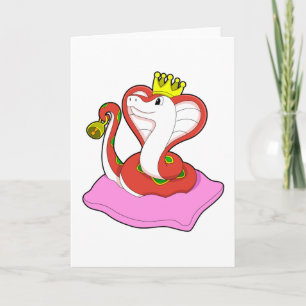 Carte Serpent comme roi avec Couronne