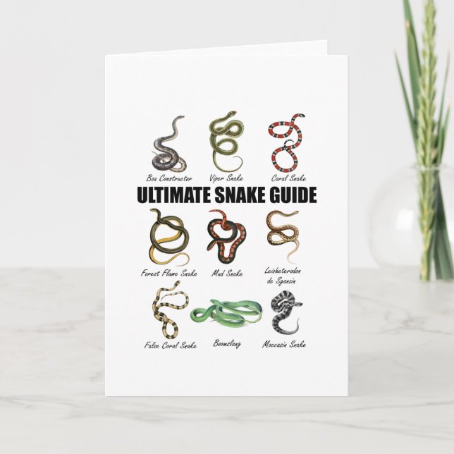 Carte Serpents Enfants Éducatif Serpent Gérants de Repti (Devant)