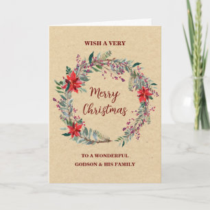 Carte Serre rustique Godson & Family Joyeux Noël